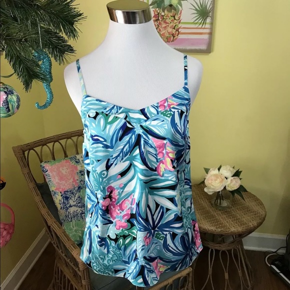 Lilly Pulitzer NWT Margaery Easy Fit Cami Top Hype It Up Maldives Size XXS - Picture 2 of 5